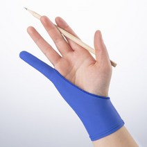 아티스트 장갑 팜 거부 펜 드로잉을위한 두 손가락 장갑 디스플레이 종이 아트 페인팅 스케치 IPad 그래픽 태블릿, 파란색 1, l, 파란색 1