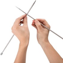 대바늘 숏팁 모사용 코바늘 뜨개질 뜨개용품 뜨개질바늘 세트 2 개/대 35cm 스테인레스 스틸 2mm 8mm 스트레이트 단일 포인트 DIY 직조 도구, 5.5mm