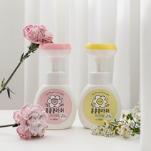 아이마켓맘 폼폼플라워 280ml 꽃모양 거품 솝 핸드워시 향균 꽃세정제, [본품]딸기풍선껌향 (280ml)  2개