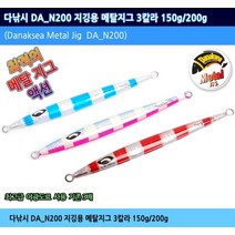 다낚시 DA-N200 메탈지그 세미롱지그 빅게임 지깅메탈, 200g, 지브라블루핑크