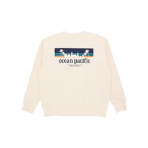 남자 여자 맨투맨 스웨트 셔츠 오션퍼시픽 OCEAN CITY SWEAT SHIRT [CREAM]