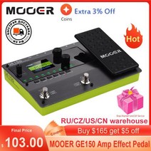일렉기타앰프 멀티이펙터 MOOER GE150 기타 페달 모델링 및 멀티 이펙트 모델 GE100 액세서리, b GE100 UK+체코