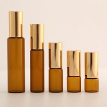 1 개/몫 2ML 3ML 5ML 10ML 롤 유리 병 앰버 유리 에센셜 오일 병 얇은 유리 병 샘플 테스트 병, 03 3ml_03 Silver cap