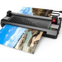 코팅기 for A3/A4/A6 YE381 13인치 보온 & Cold Laminating Machine 홈오피스 학교 교사 Use with 50 파우치 Paper 트리머 and, Black-6