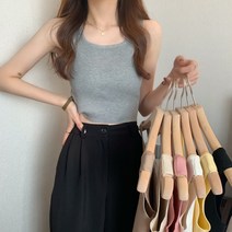 BANHANY 토리 베이직 기본 골지 U넥 망고 민소매 크롭 나시 7color 22052708