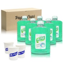 애니가글 페퍼민트 1.5L x 6개 + 가글컵720개, 1세트