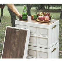 메리모먼트 접이식 튼튼한 리빙박스 폴딩박스 뚜껑있는 플라스틱 정리함 옷장안수납 붙박이장정리, 미디엄(M)