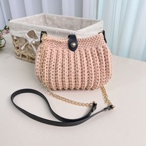 도두리 diy 뜨개질 손뜨개 코바늘 가방만들기 패키지 키트 클램데일리백 동영상제공, 클램데일리백(리얼레드)