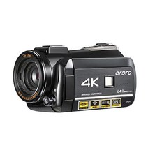 유튜버촬영장비 Blogger 촬영을위한 비디오 카메라 4K Ordro AC3 야간 투시경 WiFi 디지털 Filmadora 마이크 LED 조명이있는 홈 캠코더, 표준