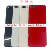하우징 케이스 뒷판 교체 호환 뒷면 수리 배터리 커버 후면 도어 아이폰 8 플러스 커버 카메라 프레임 렌즈 로고 부품 포함, White with Lens