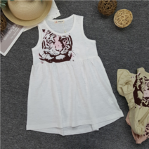 여아원피스 전문점 원판 스크랩 호랑이의아가리 플라워 프린팅 순면 코튼 민소매 런닝 니트 캐쥬얼 여름옷 3536092922