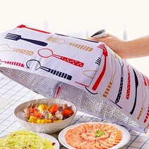 뚜껑 덮개 지켜줘 보온보냉 음식 보관 식탁 보호 푸드 커버 시트, 소