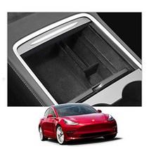 독일 직구 CDEFG 센터 콘솔 글러브 박스 Tesla Model 3 Model Y 2021 업데이트 용 팔걸이 보관함 다기능 스토리지 자동차 센터 콘솔 주최자 트레이 인테리어 액세서리-17601