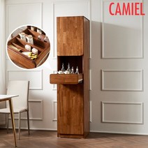 앨비노2 고무나무 430 틈새 수납장TG_SN0150, 월넛