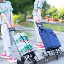 시장 바구니 카트 할머니 캐리어 휴대용 바퀴달린 튼튼한 소리안나는 접이식 소형 중형 대형 특대형 핸드카트 바구니 손수레 쇼핑카트 시장가방 4종, 네이비 스프라이트