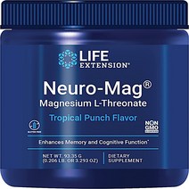 라이프 익스텐션 Neuro-Mag 마그네슘 L-트레오네이트 파우더 30회분