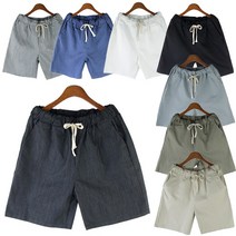 SKY패션 남자 린넨 반바지 남성 5부 팬츠 마바지 휴가 휴양지 데일리룩