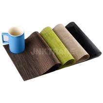 라탄 식탁매트 테이블매트, 가로세로(45 X 30 cm), 브라운