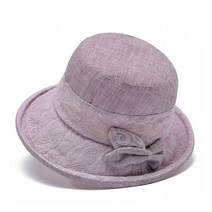 데일리비 시원하고 돋보이는 러블리 레이스 리본포인트 여성용 여름 챙모자 버킷햇 나들이 엄마 중년모자