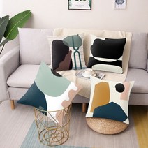 웨이팅의자 덴마크의자 수입의자 linen scandinavian style print, 폴리에스터와 면, 2