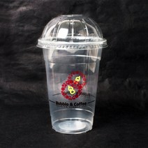 벅스웨이 버블티컵 500ml+PET돔뚜껑 세트, 300개