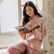 스타일온미 포미 보들 단가라 후드 니트