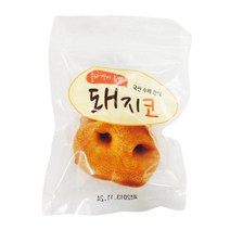 Q 애견 스트레스해소 돼지코 육포 2개 골든리트리버 져키스틱 강아지