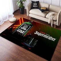 거실을위한 Jagermeister 로고 카펫 홈 장식 커피 테이블 큰 지역 러그 라운지 바닥 매트 비 슬립 러그 침실, 50x80cm 20x32inch, 08