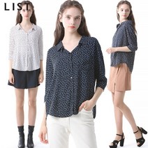 리스트 리스트 폴카 도트 루즈핏 셔츠