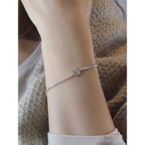 말발굽 은팔찌 럭키유 편자 말굽 925 실버 데일리 레이어드 여자 행운 상징 팔찌