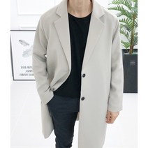 장롱 남자 가을 하프 롱 싱글코트 코트