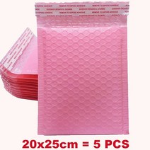 택배 비닐 종이 상자 박스 팩 HERBATA 1318cm 10 개몫 핑크 진주 필름 거품 봉투 가방 방수 포장 우편 CL200413, [04] 5 pcs for 20x25cm