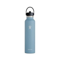Hydro Flask 24 oz Standard Mouth Water Bottle with Flex Cap or Straw, 플렉스 빨대