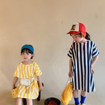 베이비인스타:) 여름특가 세로스트라이프원피스