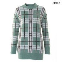 에이비플러스 ab.f.z 컬러 라인 블록 체크 울 니트 (AFU4GW10A)