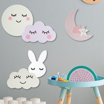 베이비빈즈 아이방인테리어 꼬마캐릭터 벽장식5종 인테리어소품, 01.코코넨네구름