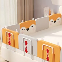 분리 휴대용 난간대 보호 아기 낙상방지 동물 사이드 아이 침대 안전 가드, 1m, 핑크 양  28cm x 7cm