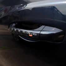 가오 티볼리 에어 아머 DIY 도어외캐치 도어 손잡이 스티커 랩핑 인테리어 로고 튜닝 용품, 티볼리-블랙