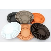 트리바이제이 플라스틱 화분받침 토분받침 물받이 원형화분, 블랙