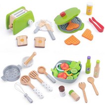 나무 척 놀이 세트 SKitchen 역할 완구 어린이 imulation Toasters 빵 제조기 커피 머신 블렌더 베이킹 키, KF783 10PCS