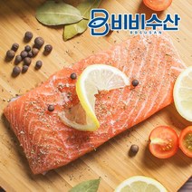 비비수산 슈페리어급 프리미엄 생연어 300g / 500g (혈합육제거) 비리면반품, 프리미엄 딥스킨 생연어 슬라이스 300g
