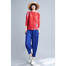 40대 50대 엄마옷 트리플 셔링 2022년 이른 봄 빅사이즈 숏 상의 춘추 빈티지 긴팔