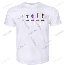 여자 등산반팔티 남자 등산반팔티 새로운 남성 tshirt Jiu Jitsu BJJ 체스 텍스트 빛-남자의 유기 T 셔츠 사용자 지정 인쇄 100% 코 튼 T-셔츠 여성 티 top