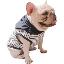 일본직발송 4. Frenchic 프렌치 프렌치 불독웨어 퍼그 강아지 옷 블랙 보더 블랙 후드 B07CKD2QPR, One Size_One Color, One Color