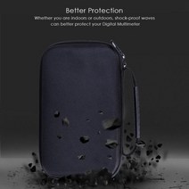 Fluke 117/116/115/114/87V/88V/F15B/F17B/F18B + More 디지털 멀티미터 용 하드 EVA 휴대용 여행용 보관 커버 백 케이스, 01 Yellow Zipper