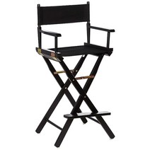 Casual Home Directors Chair 블랙 프레임/블랙 캔버스 76 2cm(30인치) - 바 높이, 30인치 바 높이