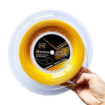 (200m릴) 정품 zarsia taiwan 원형 폴리에스터 테니스 스트링 1.30mm, 노란색, 노란색
