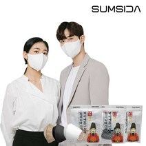 [숨시다] 품질 좋은 KF94 2D 새부리형 임금님마스크 대형 (화이트/블랙/베이지) 75매입, 블랙