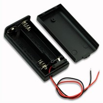 덮개형 건전지 홀더 배터리 케이스 스위치형 AA타입 뚜껑 PCB보드 납땜 2선연결 직렬, 1개