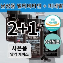 60대 50대 40대 30대 중년 장년 남자 남성 비타민 노인 어르신 시니어 할아버지 직장인 복합 종합 비타민 멀티 영양제, 남성 멀티비타민 60캡슐 x3통